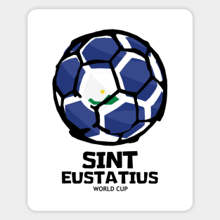 Sint Eustatius Football Country Flag Magnet